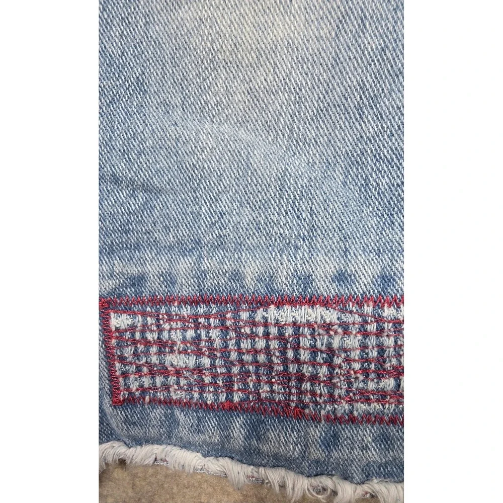 Zana Di Girls Y2K Jeans Size 8, Fringe Distressed Light‎ Wash